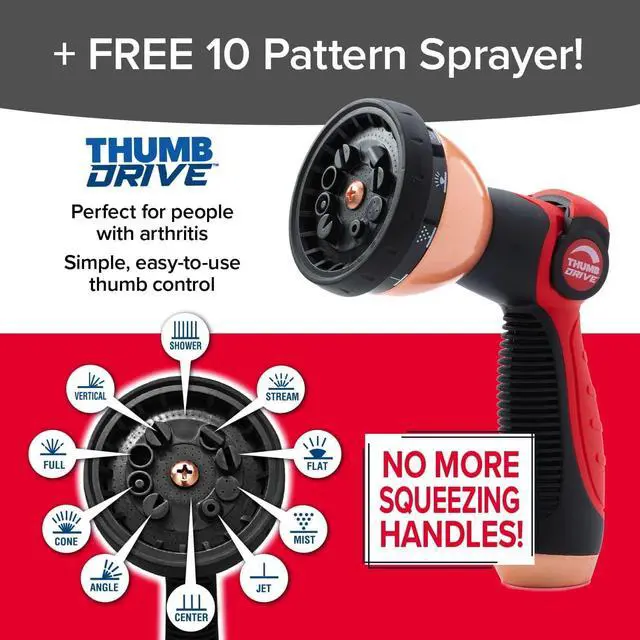 Alt view image 3 of 5 - Copper Head w/New Pocket Pivot Expandable Garden Hose 100FT, AS-SEEN-ON-TV, Swivels 360°, Advanced Tri-Tex Tubing & Force Field Jacket, 3X Stronger, Lead-Free, No-Kink, Anti-Burst w/APT