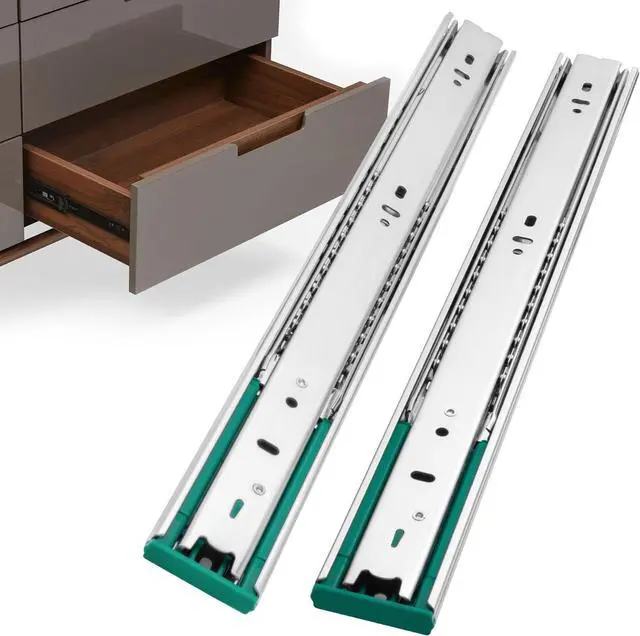 Main image of 10 Pairs Soft Close Drawer Slides 22 Inch Heavy Duty Side Mount Dresser Cabinet Rails Metal Ball Bearing and Full Extension Kitchen Cabinet Drawer Runners 100 LB Capacity