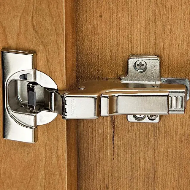 Alt view image 2 of 2 - Clip top OTION Soft Close Hinges, 110 Degree, Self Closing, Frameless, with Mounting Plates and Hinge Cover Plates (Inset - 8 Pack (4 Pair))