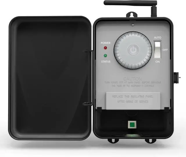 Main image of Pool Timer, Outdoor WiFi Timer Switch for Water Heater, Pool Pump, Metal Casing, Heavy Duty 40A 120-277 VAC 2HP