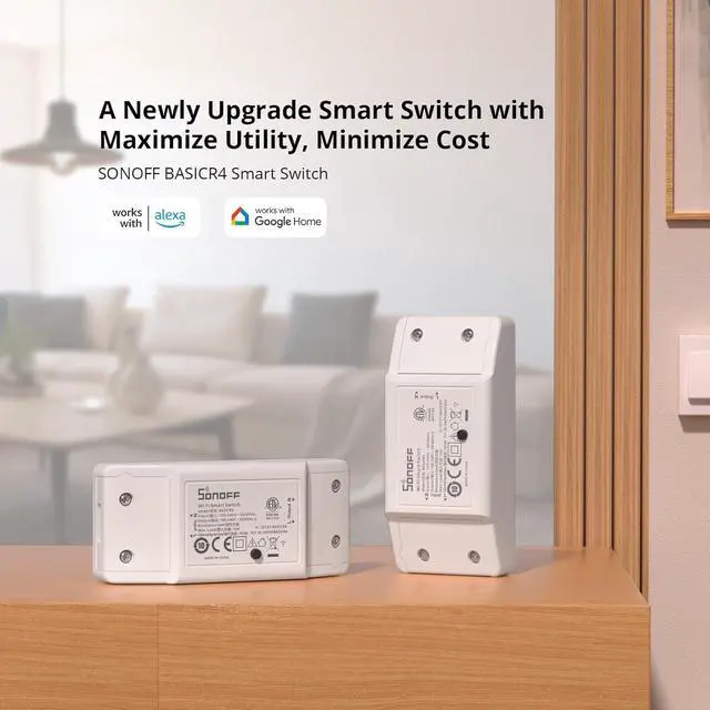 Alt view image 2 of 7 - BASICR4 Wi-Fi Smart Switch,DIY Module for Smart Home Automation Solution,Compatible with Alexa & Google Home Assistant,4 Pack