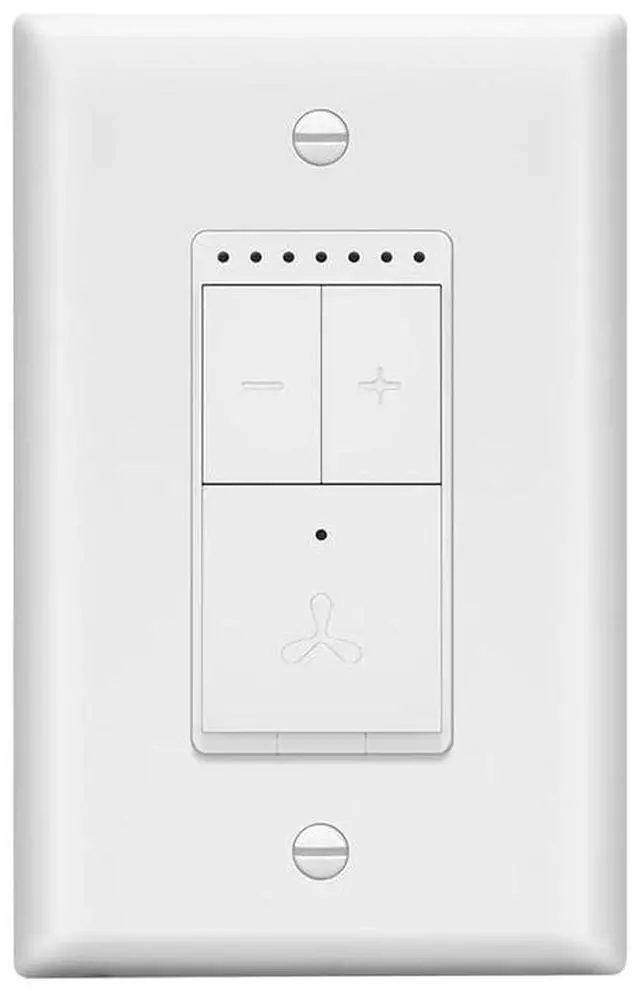 Main image of Smart Fan Switch, Wi-Fi 4-Speed Fan Control Switch, Single Pole Only, 2.4GHz WiFi Remote Control Ceiling Fan Switch, Neutral Wire Required, 120V, 1.5A Motor, LED Indicator Speed, White