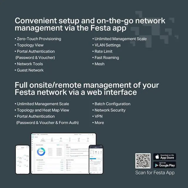 Alt view image 3 of 5 - Festa FS308G - 8 Port Gigabit Smart Managed Switch, Self-Organizing Network Free Cloud Management Fanless Static Routing, Vlan, ACL, LAG Desktop/Wall Mount, Does not Work w/ Omada