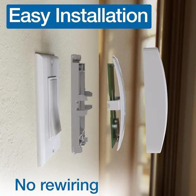Alt view image 7 of 7 - ABRA Bluetooth® Surface Switch with Smart Plug/Gateway - Convenient All-in-One Package, Easy Wire-Free Installation & App-Free Operation, Control ABRA Smart Lighting, Requires 2.4 GHz Wi-Fi
