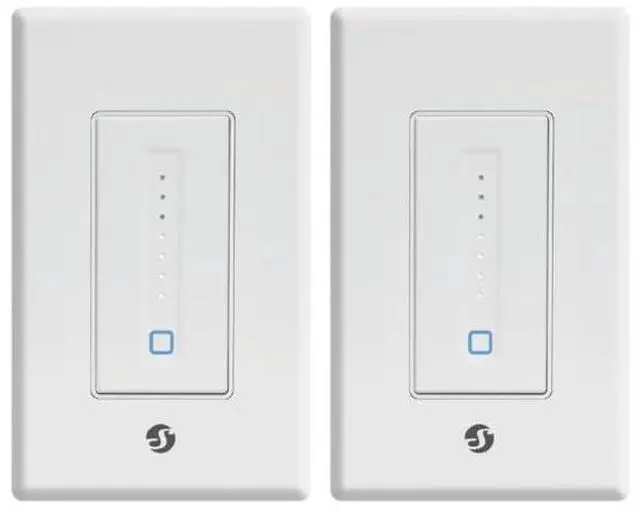 Main image of Plus Wall Dimmer UL | WiFi Smart Wall Dimmer Switch | Home Automation | Bluetooth Gateway | Compatible with Alexa, Home Assistant & Google | No Hub Required | Dimmable Lights (2 Pack)