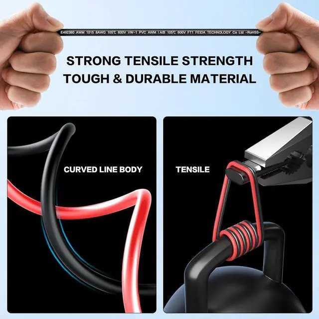 Alt view image 3 of 7 - 2PCS 50A Anderson Connector Plug with 100cm(39.37 inch) 8AWG O-Ring Cable Battery Quick Connector Forklift Plug Wire Trailer Power Storage Power Harness Power Forklift Charging Connector