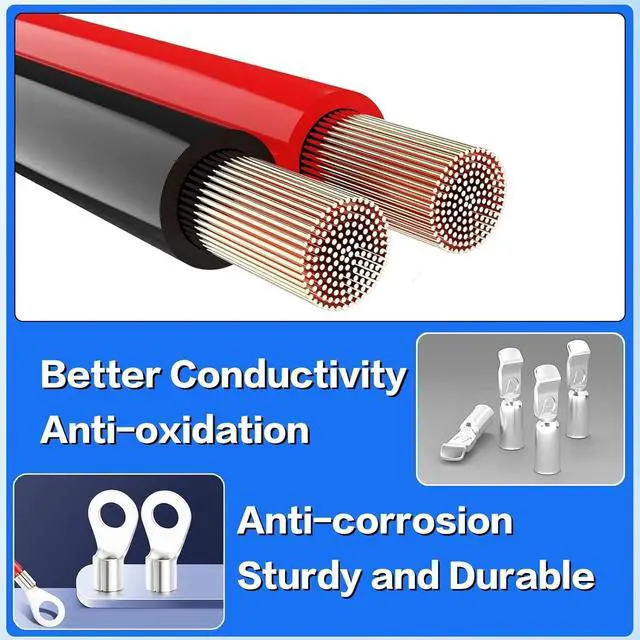 Alt view image 4 of 7 - 2PCS 50A Anderson Connector Plug with 100cm(39.37 inch) 8AWG O-Ring Cable Battery Quick Connector Forklift Plug Wire Trailer Power Storage Power Harness Power Forklift Charging Connector