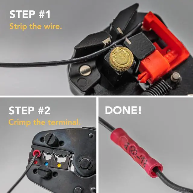 Alt view image 3 of 6 - (Blue 16-14GA 1000PK) Insulated Crimp Style Butt Connectors. Crimp Wire Gauges AWG 16-14, Insulated Splice Terminals, PVC Butt Splice