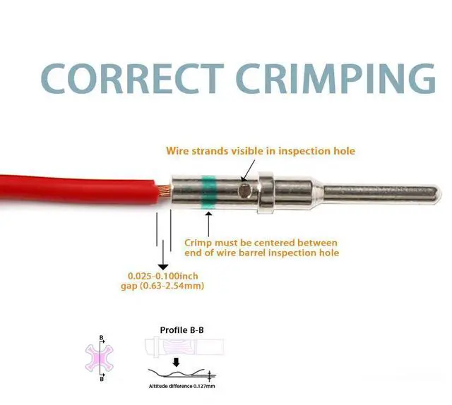 Alt view image 3 of 6 - Deutsch Solid Contact Kit Barrel Style Contacts Size 12 16 20 Male Female Terminals DT Series Pin Stainless Steel Crimp Solid Female Male Terminal Set Solid Contacts Socket Connector Wire