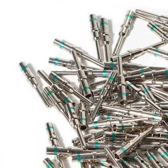 Alt view image 5 of 6 - Deutsch Solid Contact Kit Barrel Style Contacts Size 12 16 20 Male Female Terminals DT Series Pin Stainless Steel Crimp Solid Female Male Terminal Set Solid Contacts Socket Connector Wire