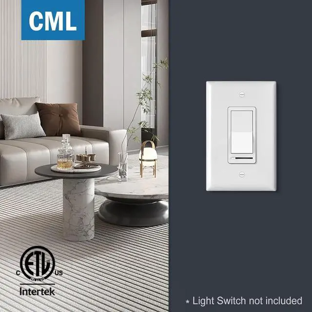 Alt view image 6 of 7 - CML Oversized Decorator Wall Plate, 40 Pack Jumbo Electrical Outlet Receptacle Covers, 1-Gang Large White Switch Plates, Over-Size 3.5 x 5.5, Impact Resistant, ETL Listed