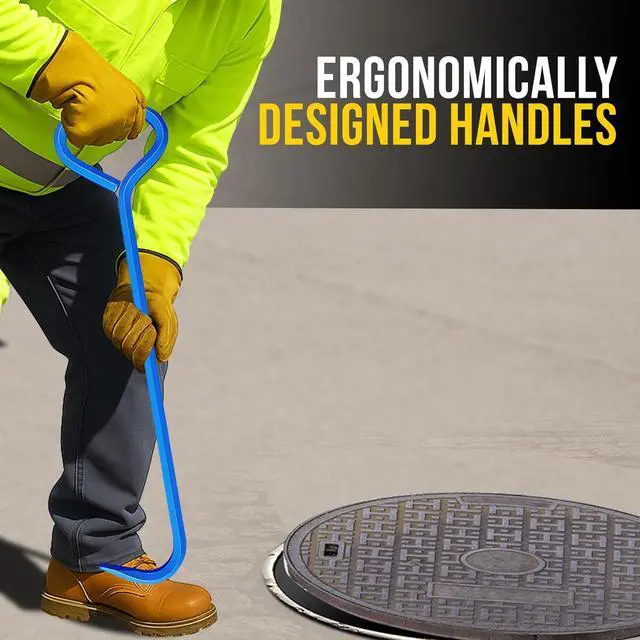 Alt view image 6 of 7 - T&T Tools 36-Inch Manhole Hook - Heavy Duty Single Hook for Lifting Manhole Covers, Storm Drains, Septic Tank Risers - Rigid Hex Alloy Steel Tool for Lifting, Pulling, and Removing Covers - 2 Pack