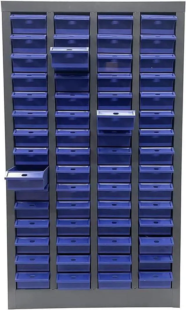 Main image of Bolt and Nut Tool Storage Cabinet 60 Drawers Parts Cabinet Contains Assortment KIT Metal Organization Shelves for Garage, Store, Workshop