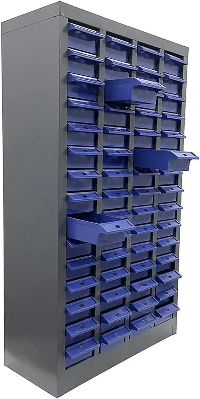 Alt view image 3 of 7 - Bolt and Nut Tool Storage Cabinet 60 Drawers Parts Cabinet Contains Assortment KIT Metal Organization Shelves for Garage, Store, Workshop
