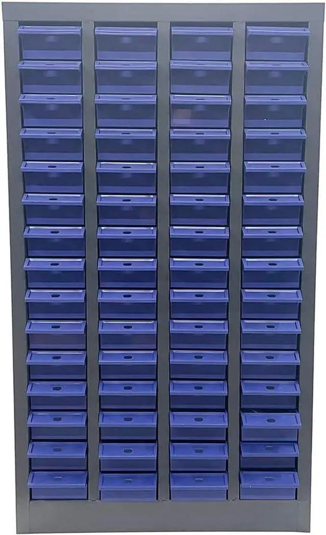 Alt view image 6 of 7 - Bolt and Nut Tool Storage Cabinet 60 Drawers Parts Cabinet Contains Assortment KIT Metal Organization Shelves for Garage, Store, Workshop