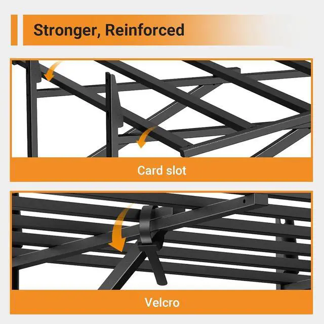 Alt view image 4 of 7 - Solid 2x6 ft Garage Storage, 2 Pack 1600 lbs Total Weight Capacity, Heavy Duty Wall Mounted Shelving for Home, Kitchen & Pantry, Black