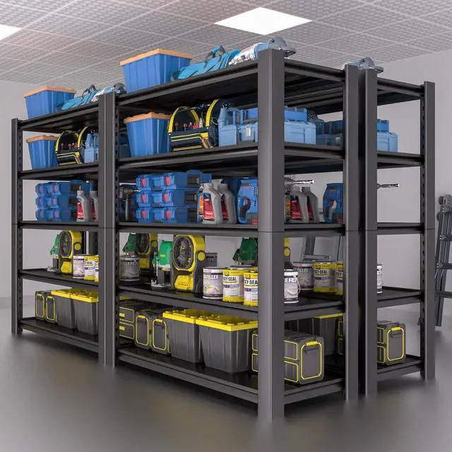 Alt view image 7 of 7 - 5-Tier Garage Shelving Heavy Duty, 3000 LBS Capacity Metal Storage Rack 24" D x 60" W x 76" H, Adjustable Steel Shelves Unit for Garage, Warehouse, Basement, Pantry, Workshop.1 Pack