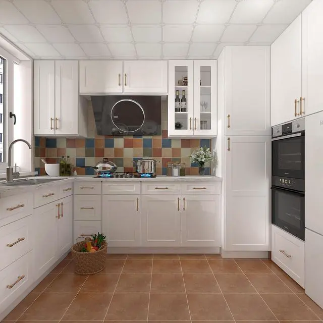 Alt view image 2 of 7 - Wood Wall-Mounted Cabinet,Bathroom Medicine Cabinet with Adjustable Shelves and 2 Soft-Close Doors,Laundry Storage Cabinet for Bathroom,Kitchen,Living Room 12" D*36" W*36" H,Shaker White