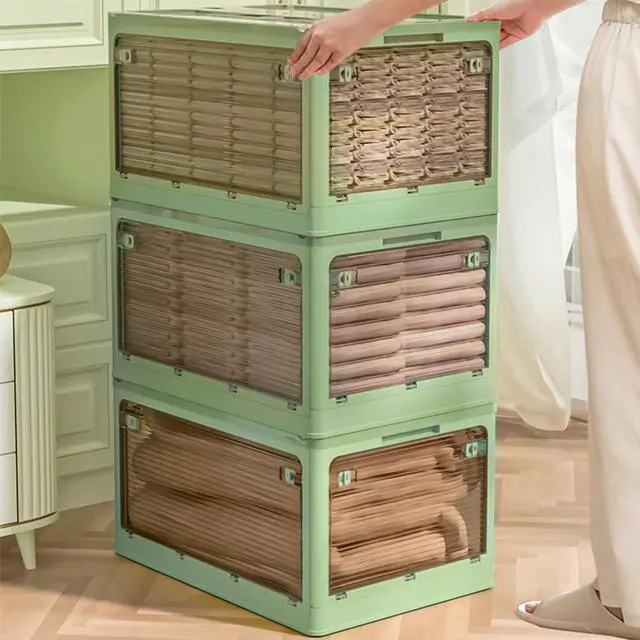 Alt view image 3 of 6 - Collapsible Storage Bins,Closet Organizers and Storage,Storage Bins with Lids,Closet Organizers and Storage, Dorm Room Essentials,Folding Storage Box