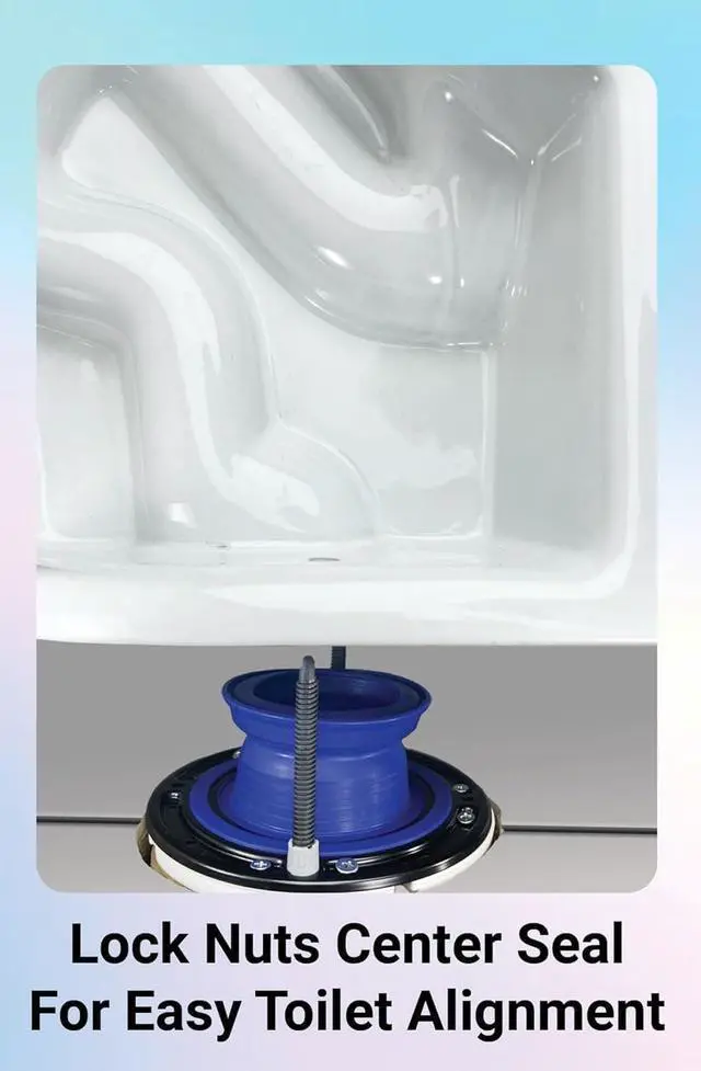 Alt view image 7 of 7 - One N Done Toilet Flange Repair Kit - Toilet Kit For Low or Broken Flange. Toilet Wax Ring Replacement Kit W/Toilet Flange Extender Kit, Easy Toilet Bolts, & Toilet Caps For Bottom of Toilet. (2 Ea)