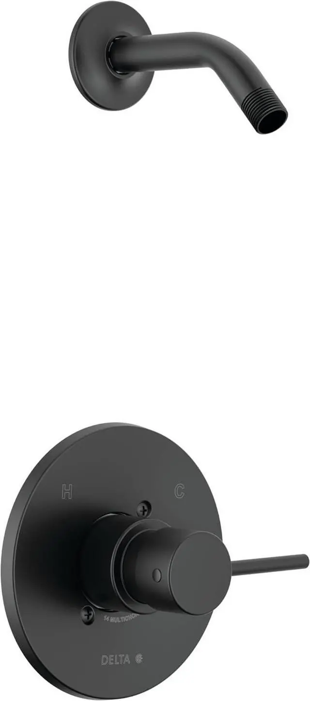 Main image of T14259-LHD-PP Modern Shower Only Trim Package - Less Shower Head - Matte Black