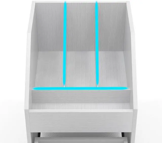 Alt view image 6 of 6 - Mobile File Cabinet with Lock,Under Desk Rolling File Cabinets for Home Office,Wood Filing Cabinet (White)