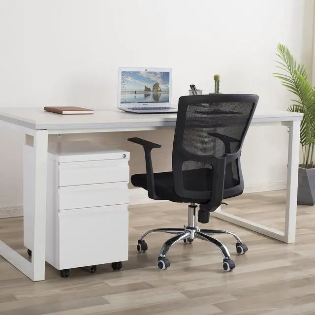 Alt view image 3 of 6 - Under Desk File Cabinet, 3 Drawers Mobile Metal Filing Cabinet with Lock and Wheels for Home Office Letter/Legal/A4