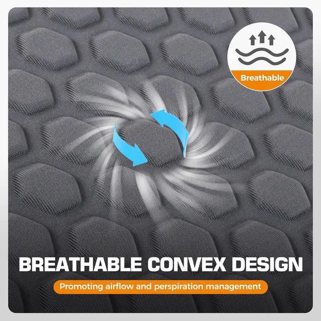 Alt view image 6 of 7 - Seat Cushion - Foam Seat Cushion for Office Chairs & Car Cooling Gel Memory - Seatssciatica & Hip & Coccyx Pain Relief Desk Chair Cushion for Long Sitting Office Workers, Gaming, Car Drivers