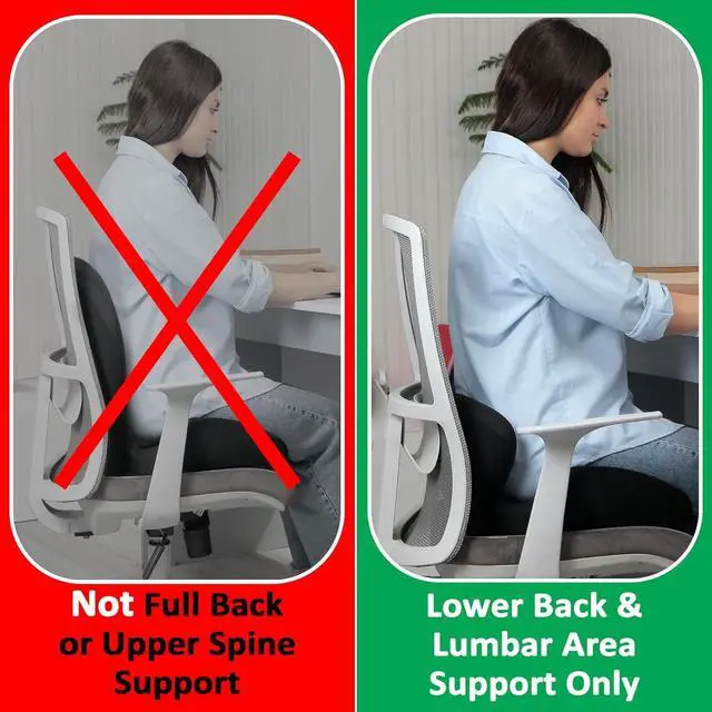 Alt view image 5 of 7 - Ergonomic Memory Foam Seat Cushion for Office Chair, Car Seat, Gaming Chair, Dining Chairs| Sciatica, Tailbone & Coccyx Pain and Pressure Relief | Lumbar & Lower Back Support | Orthopedic Design