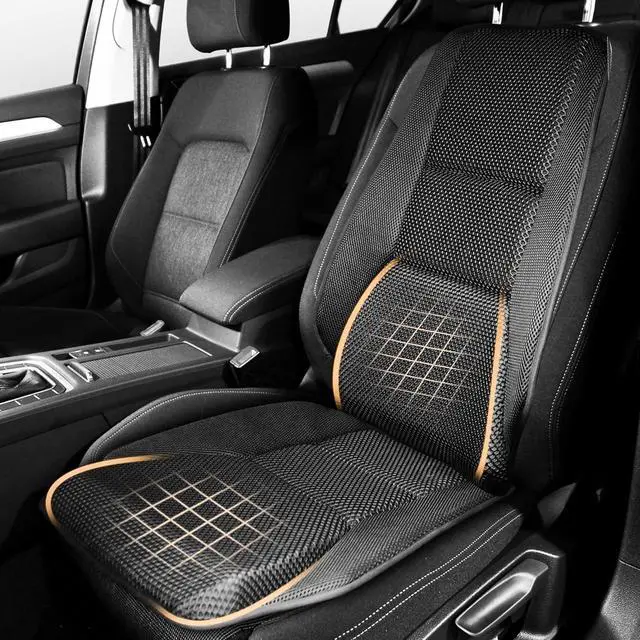 Main image of Car Seat Cushion - Memory Foam Car Seat Pad with Breathable Mesh, Relief Back Pain, Universal Fit, Easy to Install, Cushion Set for SUV/Truck Etc Black