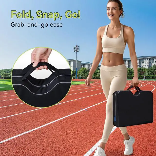 Alt view image 5 of 7 - 3-in-1 Stadium Seat Cushion, Premium Memory Foam & High-Density Foam Bleacher Cushion, Anti-Slip Waterproof Portable Stadium Cushion for Bleachers, Sports Events, Camping