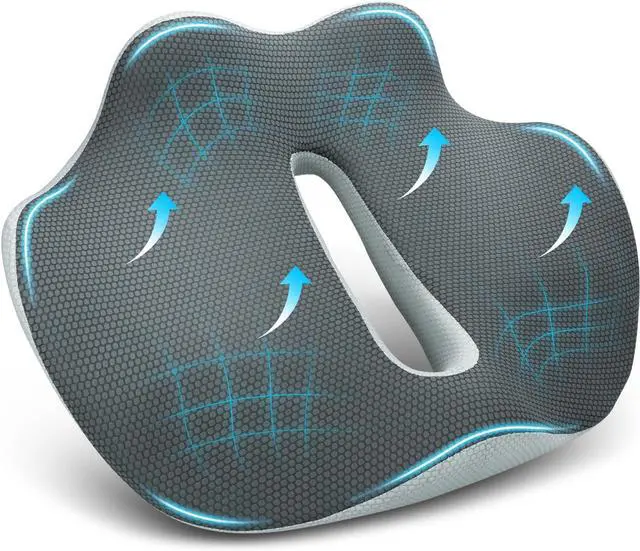 Main image of X-Large Car Seat Cushion for Long Drives  Ergonomic Memory Foam Seat Cushion for Back, Hip & Tailbone Pain Relief  Non-Slip Booster Pad for Short Drivers, Truck, Office Chair, Washable Cover
