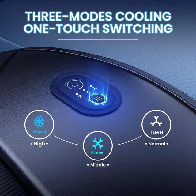 Alt view image 6 of 7 - 2025 Upgraded ICY Seat, Semiconductor Ventilated Cooling Car Seat Cover(Front Seat),12V-24V Cooling Car Seat Cushion with 3 Temp Modes,Universal Fit for SUV/Truck Accessories(Ice-Core Black)