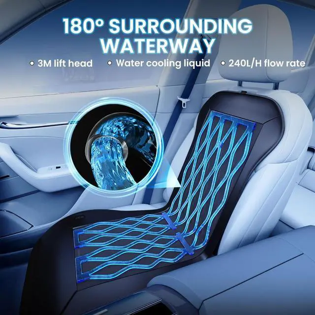 Alt view image 4 of 7 - 2025 Upgraded ICY Seat, Semiconductor Ventilated Cooling Car Seat Cover(Front Seat),12V-24V Cooling Car Seat Cushion with 3 Temp Modes,Universal Fit for SUV/Truck Accessories(Ice-Core Black)