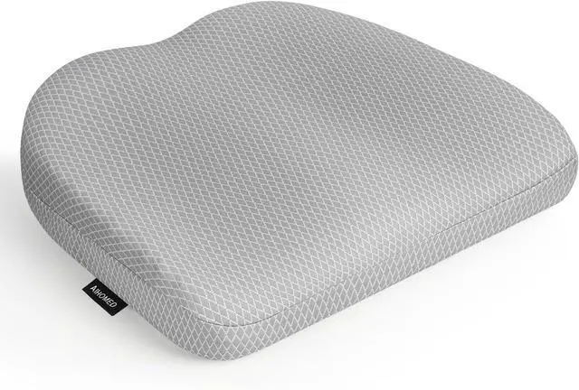 Main image of Office Chair Cushion - Breathable Pressure Relief Seat Cushion with Hours Sitting on Gaming/Car/Wheelchair, Extra-Dense Air Fiber for Orthopedic Coccyx, Sciatica & Hip Support (Light Gray)