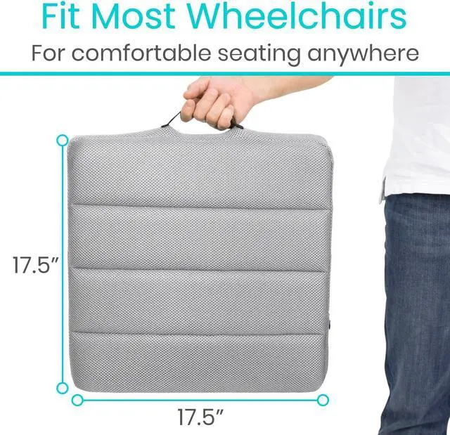 Alt view image 3 of 7 - Inflatable Wheelchair Air Seat Cushion - Adjustable Air Pressure Relief Travel Seat, Portable - Waffle Style Pressure Relief Bed Sore Ulcer Treatment Wheel Chair Pain Cushion for Mobility Aids
