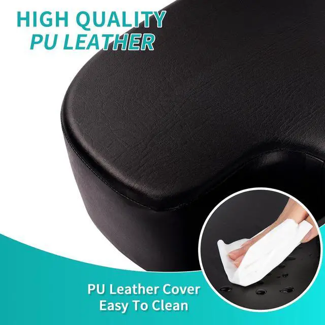 Alt view image 6 of 7 - Luxury Seat Cushion, 4 Inch Extra Thick Memory Foam for Pressure Relief, Sciatica, Tailbone Pain & Back Pain Relief, Multi-Use for Bleachers, Car, Gaming, Office Chair (Black)