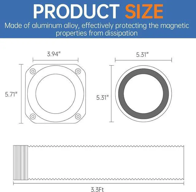 Alt view image 2 of 7 - Magnetic Dryer Vent Coupling Connector Kit - DV180 Airtight Seal, Quick Connect, Includes 4"x3.3ft Duct & 2 Clamps