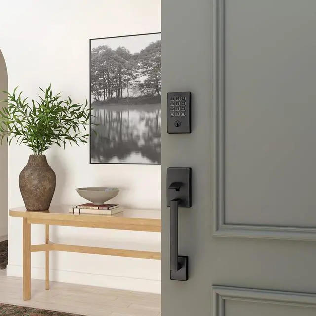 Alt view image 6 of 7 - Arrive WiFi Deadbolt Smart Lock, Keyless Entry Door Lock with Century Trim, Matte Black, Compatible with Alexa and Google, BE459WB CEN 622