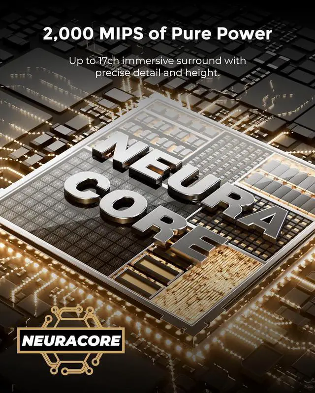 Alt view image 6 of 7 - Skywave X70 7.1.4ch Professional Wireless Surround Sound System for TV w/Dolby Atmos, 980W Sound Bar with 10" Wireless Subwoofer, 20Hz Low Frequency, GaN Amplifier, 4K HDR Pass-Through