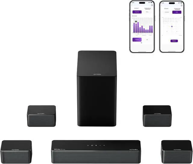 Main image of 7.1 Surround Sound System for TV with Dolby Atmos, 460W Sound Bar for TV with 6.5" Subwoofer, APP Control, 4 Wired Surround Speakers, Home Theater Sound System, Poseidon D80 (2025 Upgrade)