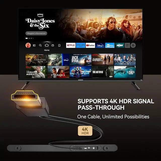 Alt view image 4 of 7 - 3.1CH Dolby Atmos Soundbar for Smart TV, 390w Virtual Atomos Surround Sound & Wired Subwoofer, 4K HDR Passthrough, HDMI/eARC Home Theater System