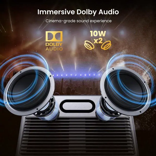 Alt view image 5 of 7 - 2000 ANSI Official Licensed Google TV Outdoor Projector 4K Full HD, Smart Projector with Wifi and Bluetooth, Auto Focus, Dolby Sound, Built-in Apps, Indoor Home Theater for Phone/TV Stick/PC/PS5-Gold