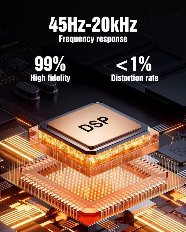 Alt view image 7 of 7 - 4.1ch Sound Bar with Dolby Atmos, 300W Sound Bar for Smart TV with Subwoofer, 2 Front Surround Speakers, Soundbar for TV Speaker, Adjustable Bass, Surround Sound System for TV, HiElite A41