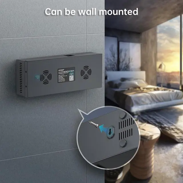 Alt view image 4 of 7 - QUIDDITY Starlink Mini Poe Kit: 180W Gigabit Ethernet Surge & ESD Protection 12V Mini Starlink Adapter Splitter PoE Splitter + AC 110-260V to DC 48V 3A USB & Type-C Power Outputs for Starlink Mini