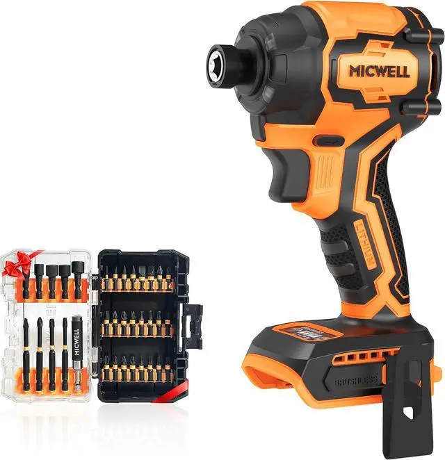 Main image of Cordless Impact Driver (Tool Only) Compatible with Dewalt 20V Max Battery, Up to 2300 In-lbs Brushless1/4" Impact Driver, 4-Speed Lightweight Power Impact Drivers with Tool Bag, LED Light