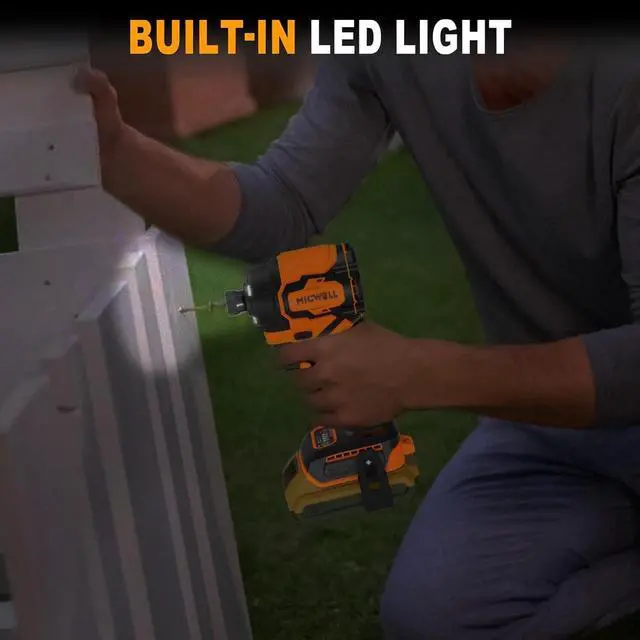 Alt view image 5 of 7 - Cordless Impact Driver (Tool Only) Compatible with Dewalt 20V Max Battery, Up to 2300 In-lbs Brushless1/4" Impact Driver, 4-Speed Lightweight Power Impact Drivers with Tool Bag, LED Light