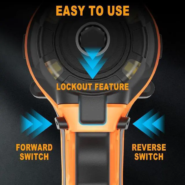 Alt view image 7 of 7 - Cordless Impact Driver (Tool Only) Compatible with Dewalt 20V Max Battery, Up to 2300 In-lbs Brushless1/4" Impact Driver, 4-Speed Lightweight Power Impact Drivers with Tool Bag, LED Light