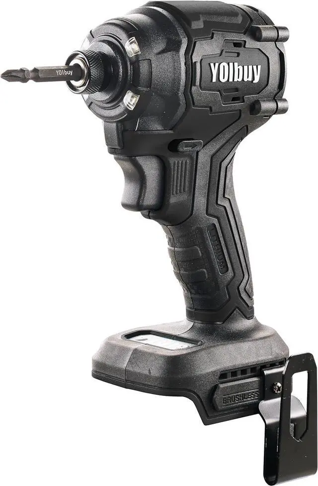 YOIbuy Cordless Impact Driver (Tool Only), Ultral short head, Mega power, Compatible with Dewalt 20V Batteries, 1/4"Brushless impact dirver with 4-Speed Settings, Smart-Mode, LED Light (BLACK)