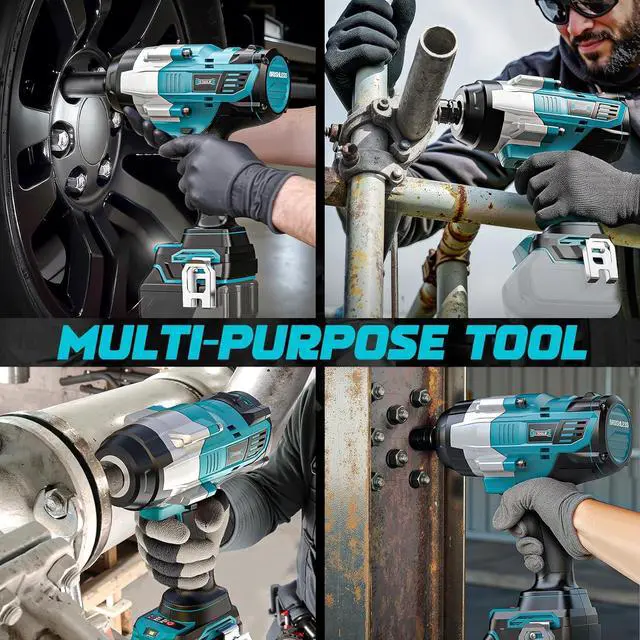 Alt view image 7 of 7 - Cordless Impact Wrench 1/2" Compatible with Makita 18v Battery, 1700 Ft-lbs High Torque Impact Driver with 6Pcs Sockets & Storage Case, Impact Gun with 4 Modes & LED Light(Tool Only)